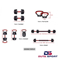 ROX Multifunction Barbell Dumbbell Kettlebell PVC Barbell 15 Kg