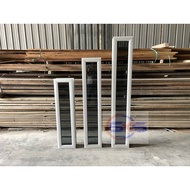 SKS 2in1 White Undercoated Frame Window Grille Black 300mm(W) Casement Fixed Aluminium Tingkap 4x1 5