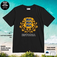 T-SHIRT BY ESTONIA 6 WEAR COUNTRYTAG ASAL COTTON 30S SOUVENIR PREMIUM GIFT
