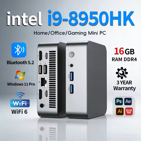 2026 MINI PC Windows 11 Intel Core i9 8950HK MINI PC 16GB DDR4 2048GB SSD WIFI 6 BT5.2 Gaming MINI P