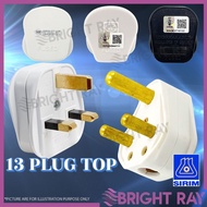 SIRIM 13A 3pin Plug Top UK Plugtop Extension Plug Heavy Duty Bakelite Material 3 Pin Fused Plug Kepa