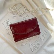 Japanese Style Wallet, Coin Purse, Wine Red Compact Mini Wallet, Short Wallet For Women