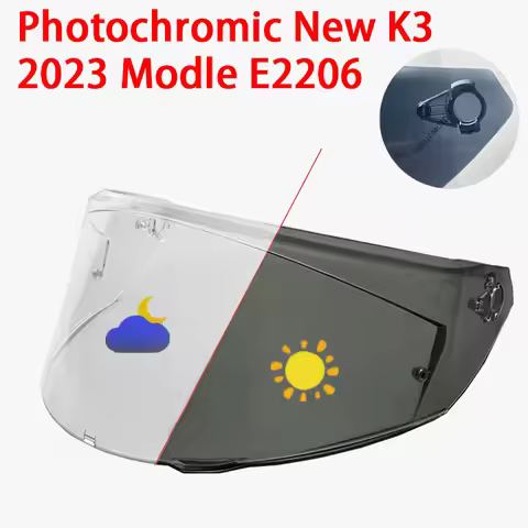 Photochromic Shield Visor Lenses for AGV K3(2023 Moled E2206) K1 K3SV K5 K5S K6 K6S Pista Pista GPR/