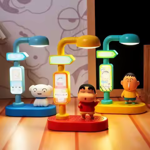 Cute Anime Crayon Shin Chan Voice Controlled Light Cartoon Crayon Shin Chan Night Light Blind Box St