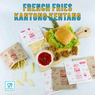 (Contents 100pcs) Bags FriedKentangs French Fries Bags French Fries Paper Bags Packaging/s FriedKent