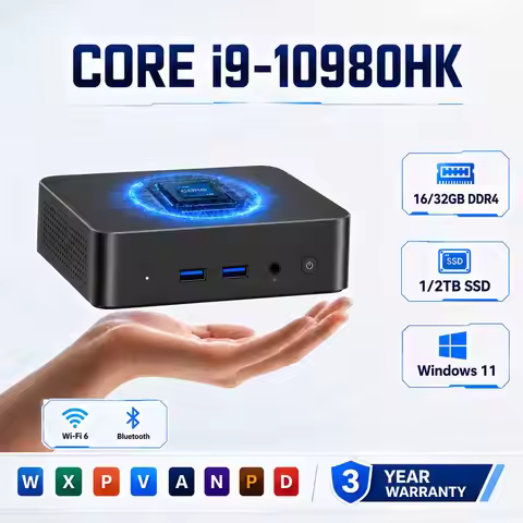 Mini PC Windows 11 Intel Core I9 10980HK 16GB RAM 1TB SSD Windows 11 WiFi 6 BT5.2 4K HD Factor Deskt