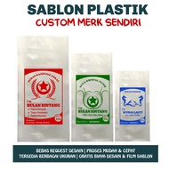 Plastic Screen Printing Packaging 250gr, 500gr, 1kg Tempe Bread Sugar, Sand Sugar, Coffee Snack Flour, Custom Brand