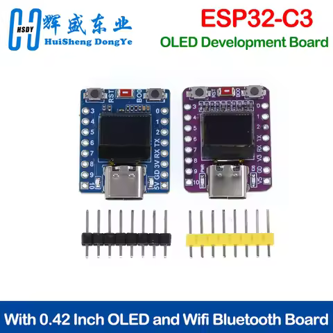 ESP32-C3 OLED Development Board With 0.42 Inch OLED Module Wifi Bluetooth ESP32 Supermini Developmen