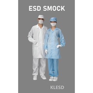 klesd/ Cleanroom ESD smock and cap - grid type - ready stock (without pants)