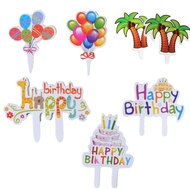 Contents: 50 Happy Birthday Paper Cake Toppers Cupcake Toppers Happy Birthday Topper