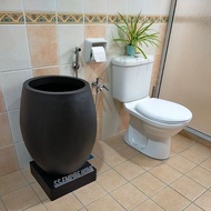 Tempayan TP1 Flat Fiberglass Black Tangki Simpanan Air Bathtub Tong Mandi Bekas Kolah Air Bilik Air 