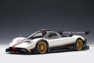 【美品釋出】1/18 Autoart Pagani Zonda R White With Italian Stripes