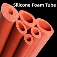 1M Red Silicone Foam Tube Heat-Resistant Silicone Sponge Tube Insulation Tube Low-Density Silicone T