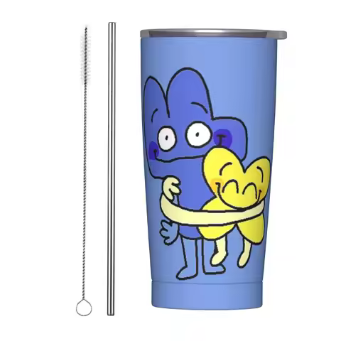 Four and X Hug Tumbler Vacuum Insulated Bfdi Thermal Cup with Lid Straw Smoothie Tea Mug Hot Cold Dr