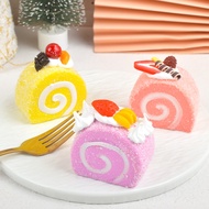 FAST SHIP>Simulation Food6cm Medium Egg Roll Model 3D Swiss Roll Cake Display Ornament Fridge Magnet