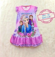 Dress Frozen / Daster Frozen / Dress Anak Frozen usia 4-7th / DB / DCK / DES - Daster Terusan Gaun G