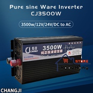 อินเวอร์เตอร์เพียวซาย 3500w12v CJ Inverter pure sine wave 24V   Inverter pure sine wave เครื่องแปลงไฟ สินค้าราคาถูกจากโรงงาน อินเวอร์เตอร์ สากล 12V/24V to 3500W แปลงไฟรถเป็นไฟบ้าน หม้อแปลงไฟ ตัว
