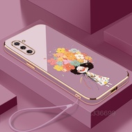 Casing Samsung note 8 note 9 Samsung note 10 pro note 10 Samsung note 10 lite A81 S10 lite A91 Phone Case 2024 New flower girl Silicone pretty Phone Case
