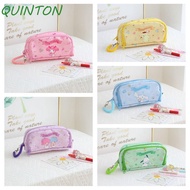 QUINTON Pencil Cases, Cosmetic Pouch Double Layer Pencil Bag, Japanese Pencil Holder Hello KT Cinnamoroll Stationery Bag Office Supplies