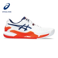 ASICS Men GEL-RESOLUTION 9 Tennis Shoes in White/Blue Expanse