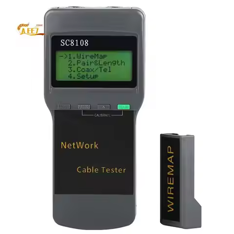 AEE7-RJ45 Lan Network Cable Tester SC8108 STP UTP Ca5e Cat6 Network LAN Length Cable Tester Meter UT