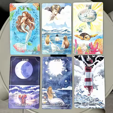 Healing Waves Tarot 10.3*6cm 78 Pcs Tarot Cards Combine The Healing Aspect of Mother Nature and Art 