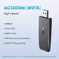 UGREEN อะแดปเตอร์ไวไฟ ตัวรับสัญญาณไวไฟ Wireless WI-FI 6 USB Adapter 900Mbps 1300Mbps 2.4G & 5G Netow