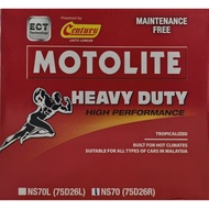 KERETA BATERI CENTURY MOTOLITE HEAVY DUTY MF NS40 NS60 NS70 55D23L DIN55