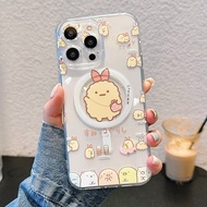 Cartoon Lovely Sumikko Gurashi Magsafe Mobile Phone Case For iPhone 16 Pro Max 15 Pro Max 14 Pro Max