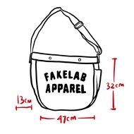 Fakelab newspaper bag rider / canvas messenger sling bag