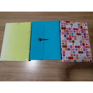 Preloved (3pcs) Expending A4 File Folder A4 Ring File