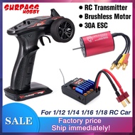 NewSURPASS HOBBY RC Transmitter and Receiver RC Transmitter w/Receiver Waterproof Motor ESC Comb Set
