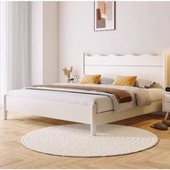 【SG Sellers】Solid Wooden Bed Frame Bed Frame With Mattress Queen/King Bed Frame