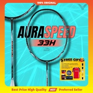 VICTOR AURASPEED 33H Badminton Racket | Raket Badminton Original Tali Grip Siap Pasang | REKEK