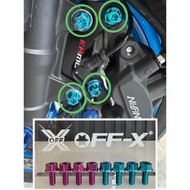 OFF-X Titanium Screw Bracket Disc Sprocket Footrest Skru M8 Titanium GR5 Crown Head Screw Complete F