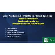 [Life time]Automated Excel Accounting Template | Kunci Kira Kira + Untung Rugi + Penyelasan Bank| Ak