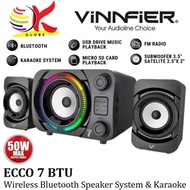 VINNFIER ECCO 7 BTU WIRELESS BLUETOOTH SPEAKER 50W 2.1/KARAOKE SYSTEM /FM RADIO/MICRO SD CARD SLOT/T