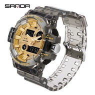 ⌚2023 SANDA นาฬิกาผู้ชายใหม่เอี่ยมนาฬิกากีฬานาฬิกาข้อมือ Military สำหรับนาฬิกาดิจิตอลของผู้ชายกันน้ำ Relogio Masculino 3100