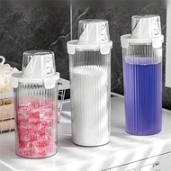 Laundry Detergent Sealed Canister With Measuring Cup, Controlled Dosage, Double Moisture-Proof, Tran