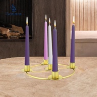 GRALARA Advent Ring Candle Holder Advent Wreath Ring Home Decor Centerpiece Metal Candlestick for Ta