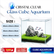 Cube Tank Crystal Clear Cube Aquarium CC Fish Tank Nano Aquarium Tank 15CM/ 20CM/ 30CM