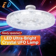 50W E27 LED Crystal UFO Light Bulb Energy-Saving Bulb Ultra-Bright Ceiling Light For Rooms Living E2