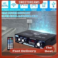 AK35 Bluetooth HiFi Stereo Power Amplifier with USB TF RCA AUX In + Remote