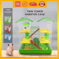 Hamster Cage Big Size Twin Towel / Sangkar Hamster Besar Berkembar / Hamster Villa / Syrian Cage - M