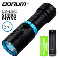 ODNUM Outdoor Diving Flashlight High L2 Chip 100m Diving With 6000mah Rechargeable Battery Ipx8