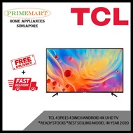 TCL 43P618  43 INCH Android 4K UHD TV * READY STOCKS * BEST SELLING MODEL