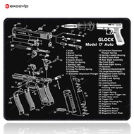Glock17 Decomposition Image Mouse Pad Large Size Soft Comfortable Seaming Large Pad Dirt-Resistant A