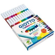 【UZ文具雜貨】義大利 GIOTTO 可洗式兒童安全彩色筆(24色)  455000  專為兒童使用設計的品牌