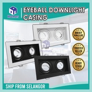 Eyeball Casing Fitting Metal Eyeball Casing Black + White Downlight Casing Square or Round type GU10