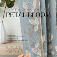 【SM CURTAIN】 PETAL BLOOM 270CM SEMI-BLACKOUT CURTAIN FREE CUSTOMISATION HOOK & RING WINDOW & SLIDING
